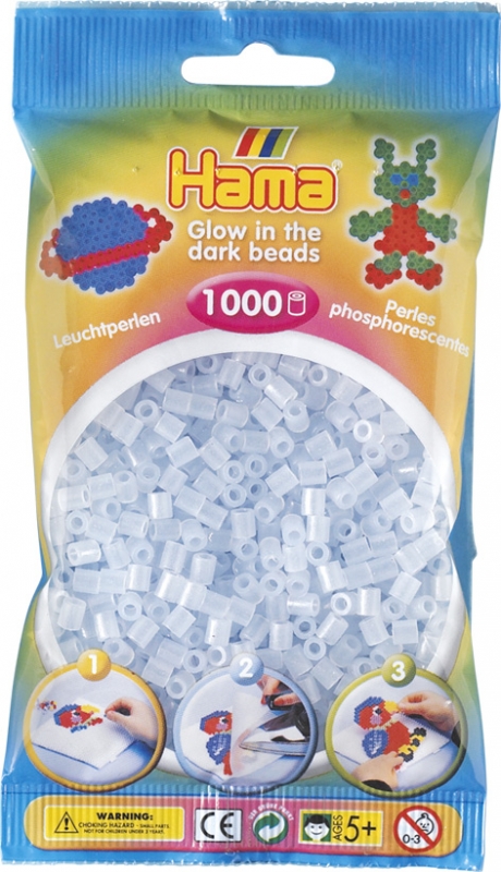 Hama MIDI gyöngy - világítós kék 1000 db-os - 20757