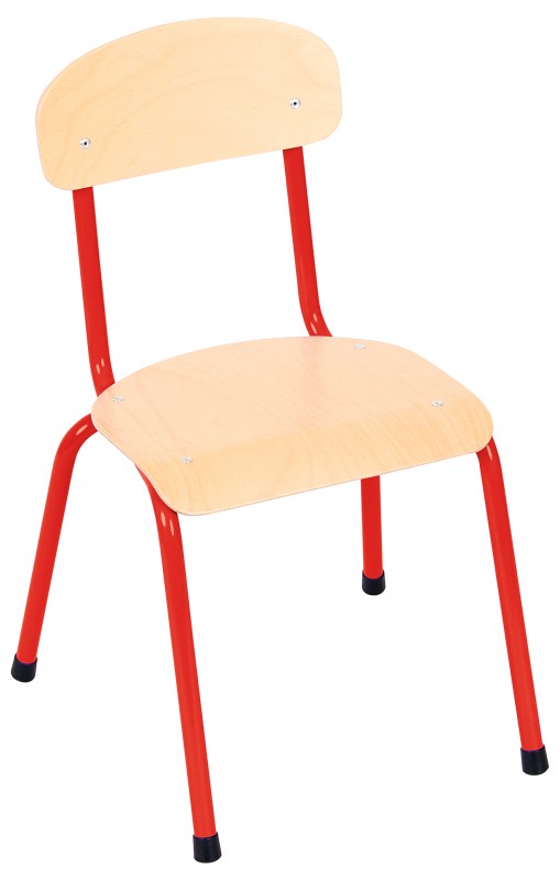 Csővázas gyerekszék 31 cm-es ülésmagassággal - piros