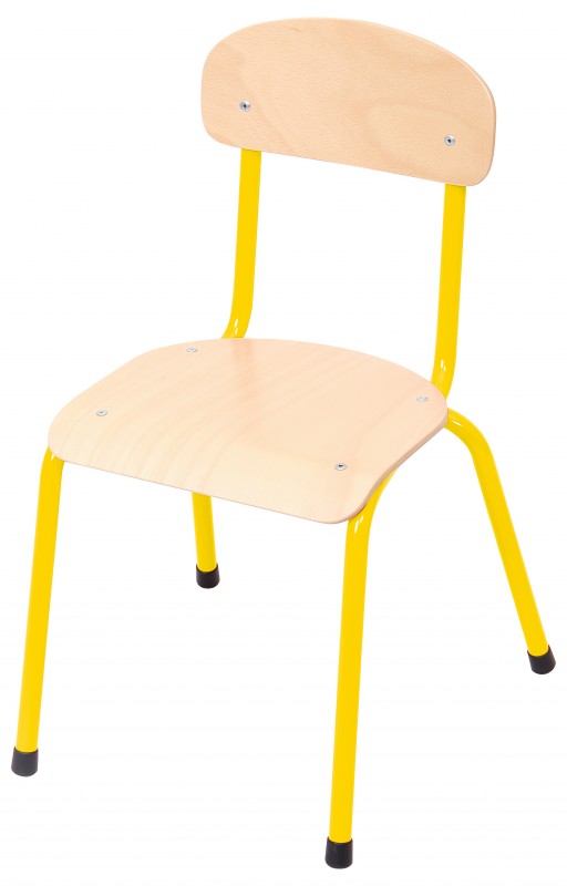 Csővázas gyerekszék 38 cm-es ülésmagassággal - sárga