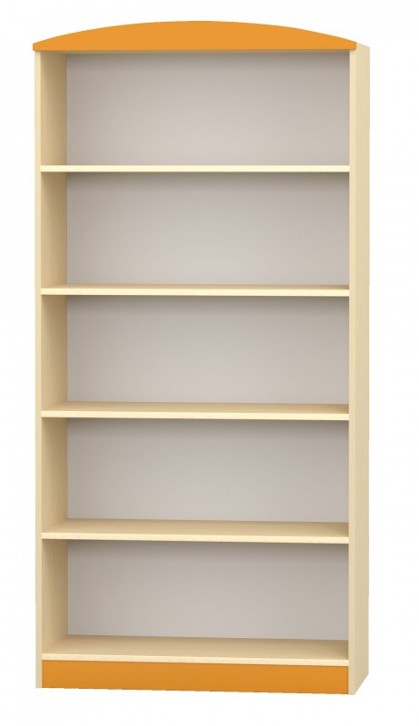Flóra nyitott játéktároló 80x38x160 cm, juhar-narancs