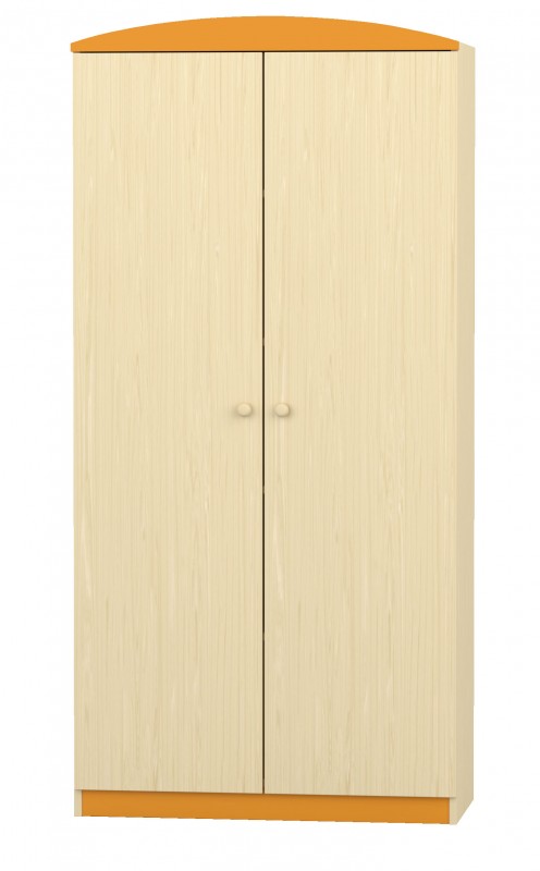 Flóra teleajtós szekrény 80x38x160 cm, juhar-narancs